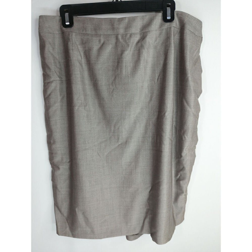 Escada Taupe Pencil Skirt Cotton Career Office Workwear Corpcore Women's Size 44